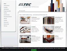 Tablet Screenshot of eltec-elemente.de